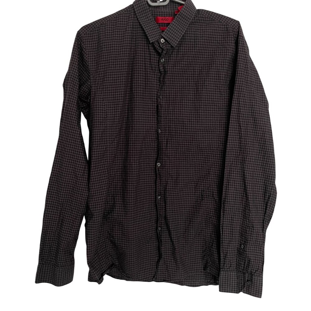 Hugo Boss Men's Slim Cotton Button Down Shirt Size L
